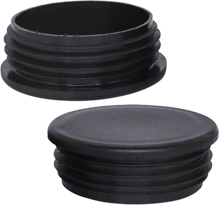 Ronde Buis Inserts - Hek Post Plugs - Hekpalen Afwerken - UV-Bestendig Polyethyleen - 2 1/2 inch - Zwart