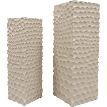PTMD - Bloemenzuil Isaiah - Beige - 33x33x95cm - Set van 2