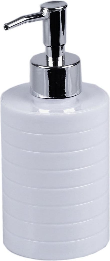 Concorde - Zeeppompje/zeepdispenser kunststof wit 7 x 17 cm