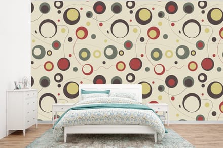 Behang - Fotobehang Cirkel - Lijn - Design - Breedte 295 cm x hoogte 220 cm