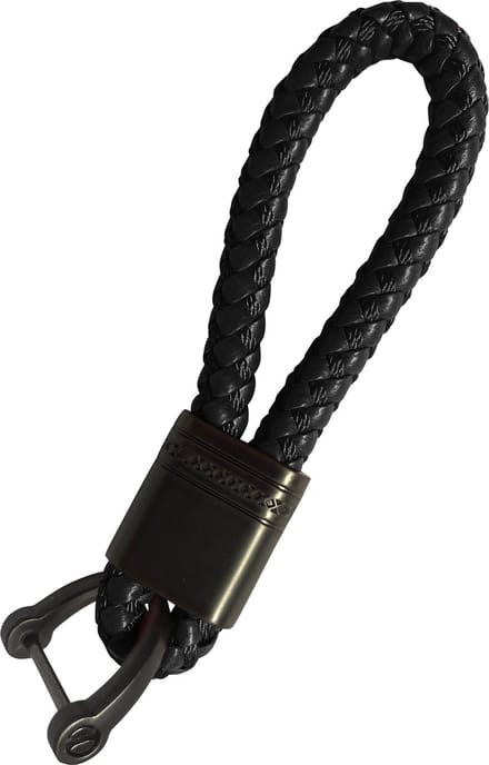 Sleutelhanger Koord Sleutelhanger Touw - Zwart Met Sleutelhanger Ring
