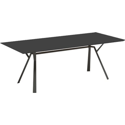 Fast Radice Quadra tafel - rechthoekig - 200 x 90 cm - grijs-metallic