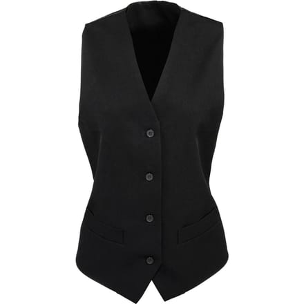 Premier Vrouwen/Dames Gevoerde Waistcoat (Zwart)