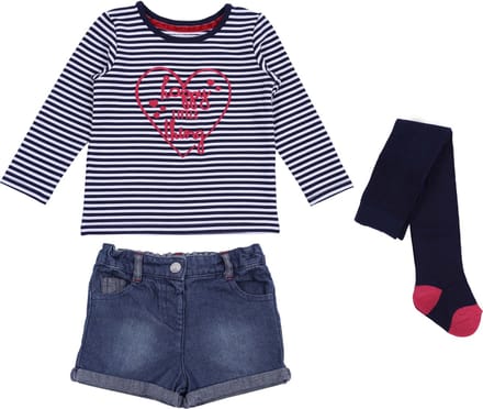 Set: blouse+broek+panty.