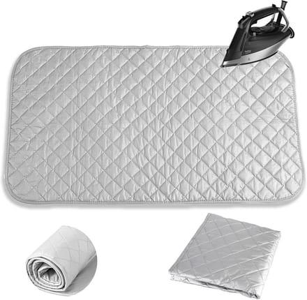 Strijkkussen - Strijkmat - Strijken van Kleding - Opvouwbaar en Draagbaar - 48 x 85 cm - Zilver