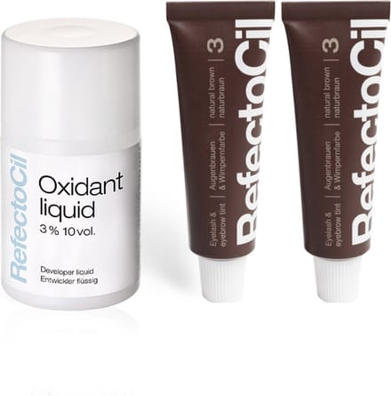 RefectoCil 2 stuks  Natuur bruin + 100ml Oxidant