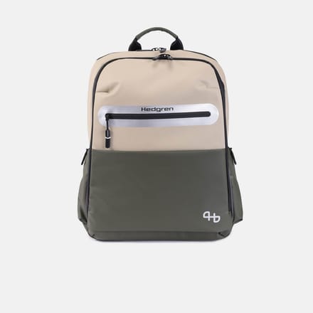 Hedgren Stem Rugzak met 2 compartimenten 15,6 inch met RFID-bescherming – Waterafstotend – Beige-Olive
