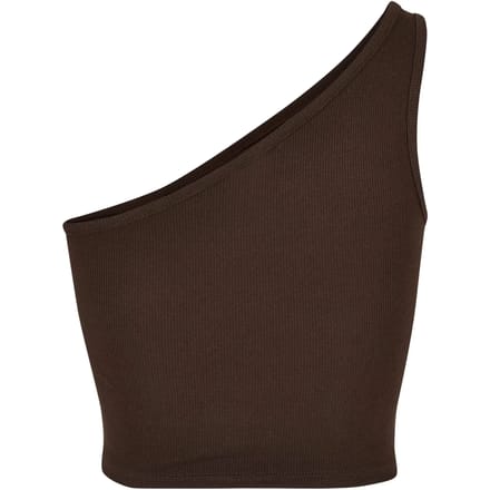 Urban Classics - Asymmetric Crop top - 5XL - Bruin
