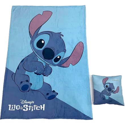 Fleece deken en kussen Disney Stitch