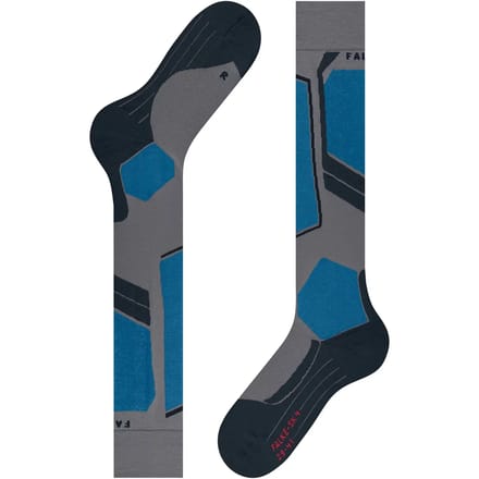 FALKE SK4 warm dun wol functioneel materiaal skisokken heren grijs - maat 46-48