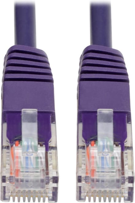 Tripp-Lite N002-006-PU Cat5e 350 MHz Molded UTP Patch Cable (RJ45 M/M), Purple, 6 ft. TrippLite