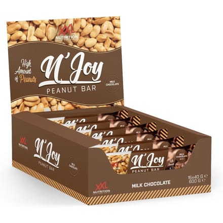 XXL Nutrition N'Joy Nuts Bar Pinda - Melk Chocolade 15 Pack