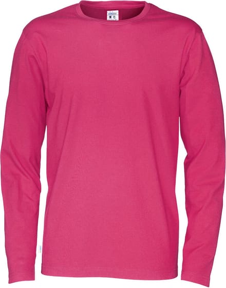 Cottover T-SHIRT LONG SLEEVE MAN - GOTS GECERTIFICEERD 141020 - Fuchsia - S