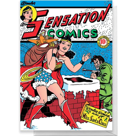 Wonder Woman Christmas Greetings Card - Large Card