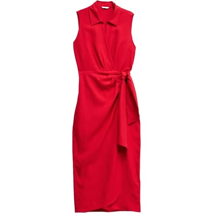 Linnen Portefeuille Jurk Dames Salsa Jeans Midi
