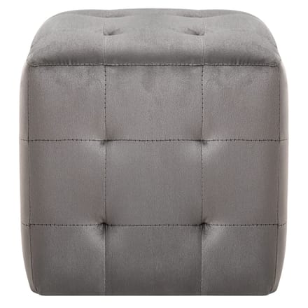 vidaXL - Nachtkastjes - 2 - st - 30x30x30 - cm - fluweel - grijs