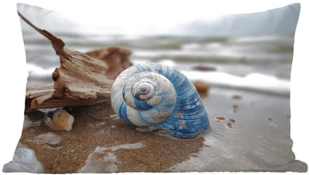 Sierkussens - Kussentjes Woonkamer - 60x40 cm - Schelp - Strand - Blauw - Zee