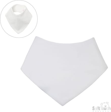 Soft Touch Bandana Slabber Unisex 20 X 40 Cm Wit BB500