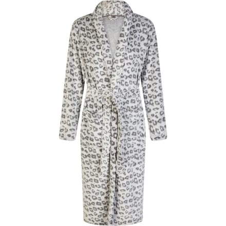 By Louise Dames Badjas Fleece Grijs Panterprint - Maat M