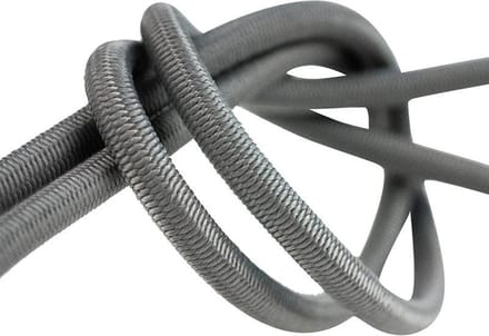 Afdekzeilwinkel - Elastisch koord 6mm grijs op rol - 10 meter