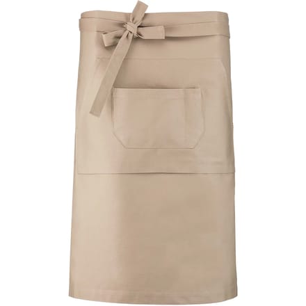 Kariban Katoenen lang schort K887 - Beige - One size