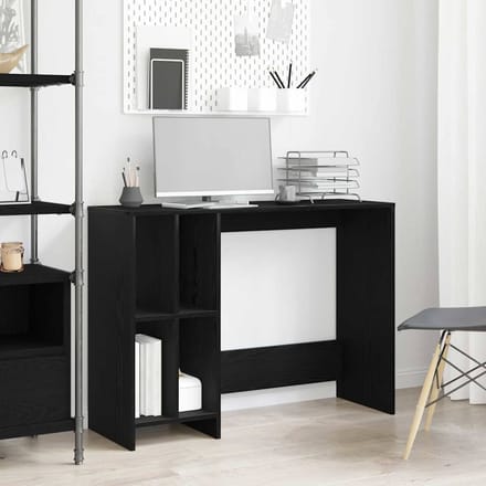 vidaXL - Bureau - Zwart - Eiken - Bewerkt - hout - 102,5 - x - 35 - x - 75 - cm