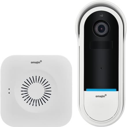 omajin Slimme Deurbel - HD - incl. Chime - Tweewegsgesprek - Waterdicht - Bewegingsdetectie - incl. 64 MicroSD - Wit