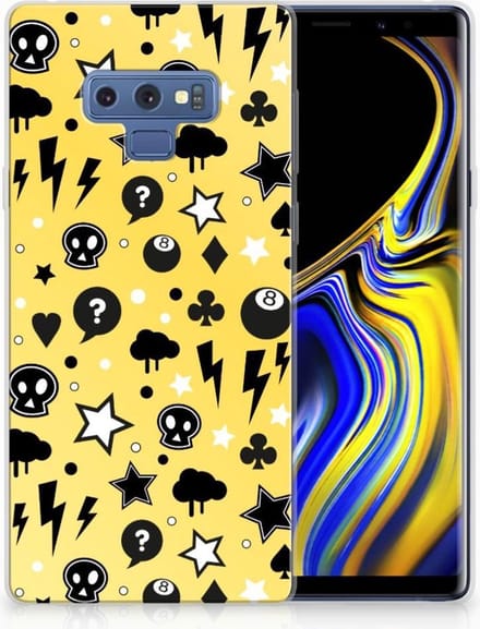 Silicone Back Case Samsung Galaxy Note 9 Punk Geel