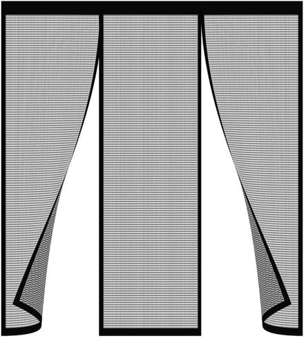 Magnetisch Rolhor Raam Zwart 90x90cm Zelfsluitend Insectenwerend