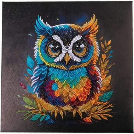 Diamond Painting "Crystal Art Kit", 30 x 30 cm - Owl