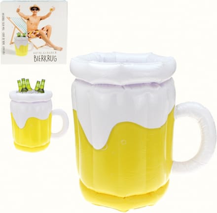 Opblaasbare drankjes/bier koeler - bierglas vorm - 42 cm - koeltas - drankkoeler - hawaii/zomer - party