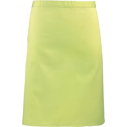 Premier 'Colours' Mid Length Apron PR151 - Lime - One size