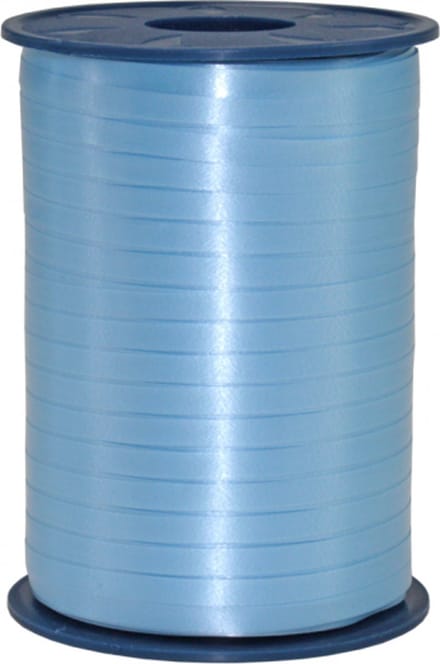 Baby blauw krullint 5 mm breed 500 meter.