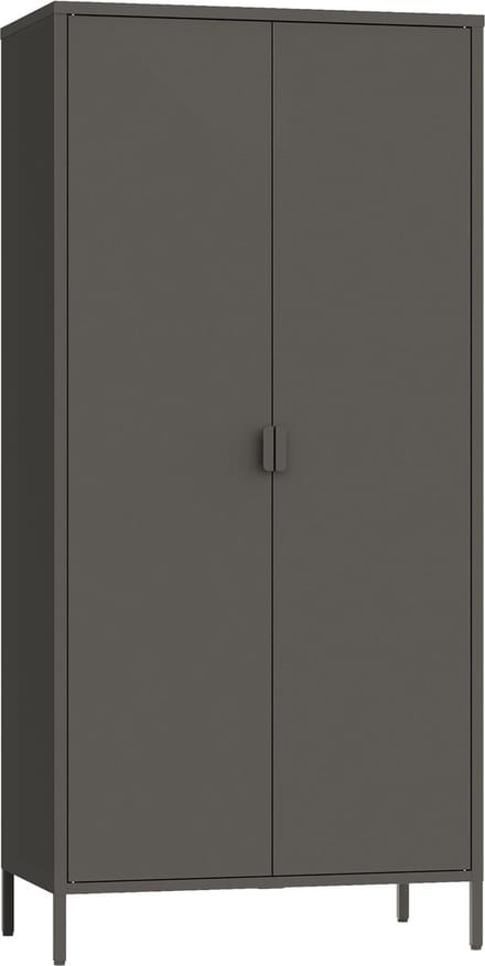 Kledingkast Esteli 2-deurs 170x80x45 cm zwart [en.casa]