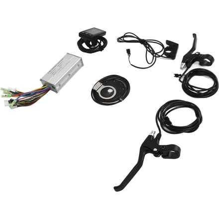 500W 22A DC 36V 48V Elektrische Fiets Controller S866 Display Meter Duim Gashendel Remhendel Set black