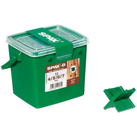 Spax-D afstandshouders 4,5,6 en 7mm (12 Stuks)