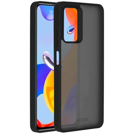 Accezz Hoesje - Geschikt voor Xiaomi Redmi Note 11 Pro - Frosted Backcover - Zwart
