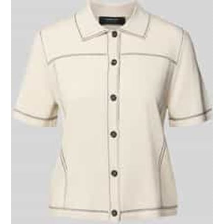 regular fit overhemdblouse met mix van viscose en kasjmier