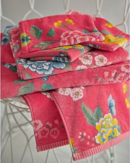 Pip Studio Good Evening - Badhanddoek - 70x140cm - Koraalrood