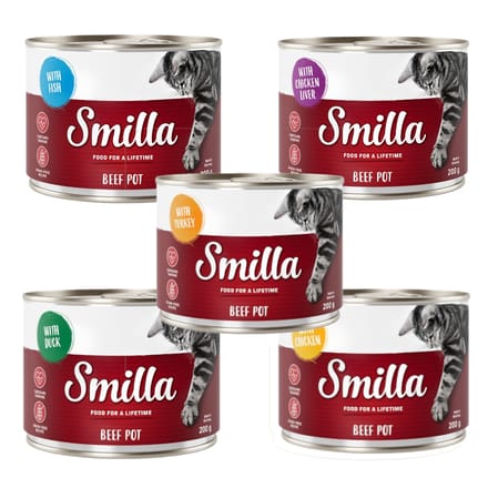 Smilla Rundvlees 6 x 200g Kattenvoer - Mixpakket