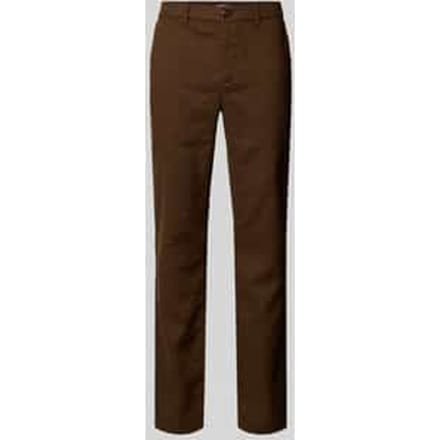 regular fit linnenbroek met logostitching model 'Denton'