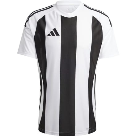 adidas T-shirt Heren Striped 24 Jersey Wit-Zwart - Maat M