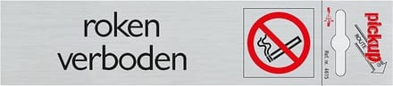 Pickup Route Alulook 165x44 mm - Roken verboden