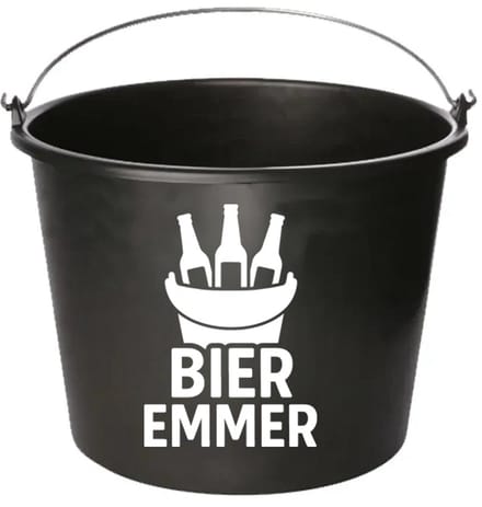 Emmer - Bier emmer - Cadeau emmer - met tekst - 12 liter - zwart