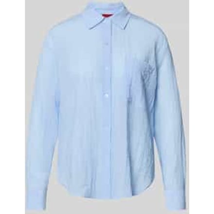relaxed fit overhemdblouse van viscosemix model 'ELLODHY'