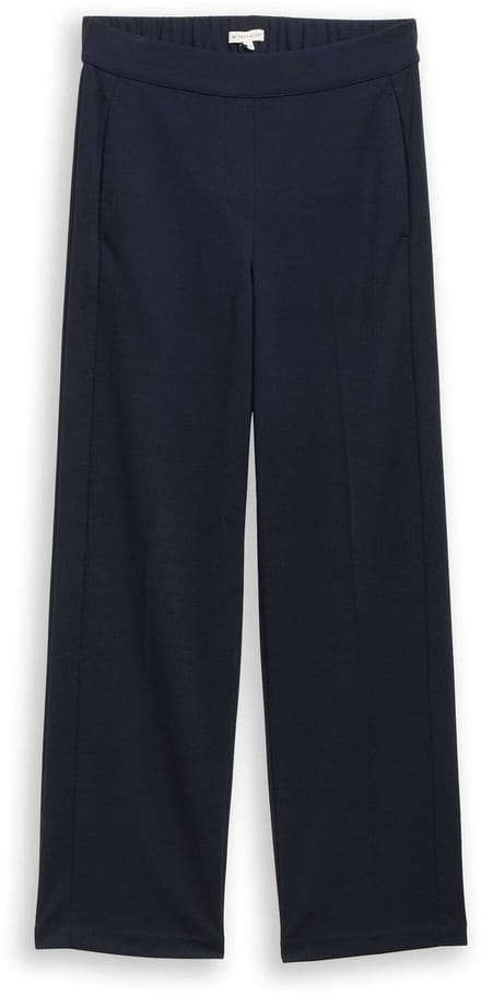 Rechthangbroek met elastische taille en plooien op het been dames Tom Tailor