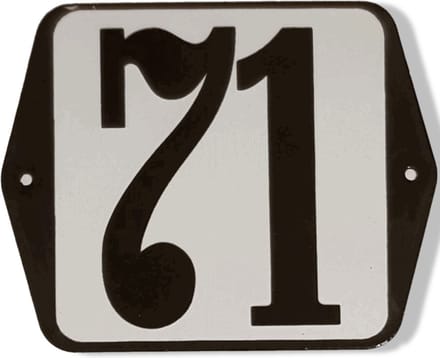 Huisnummer standaard nummer 71