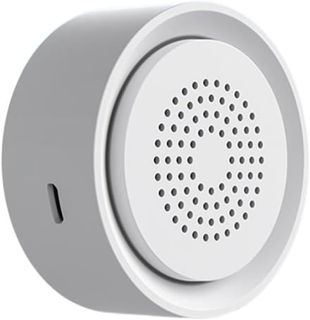 Slimme Sirene - Wifi Sensor - Huisbeveiliging - Temperatuur Vochtigheid - 68x68x30mm - Wit