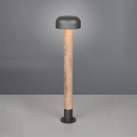 Trio Lighting Tuinpadverlichting FRASER, houtlook, hoogte 85 cm, metaal, IP54