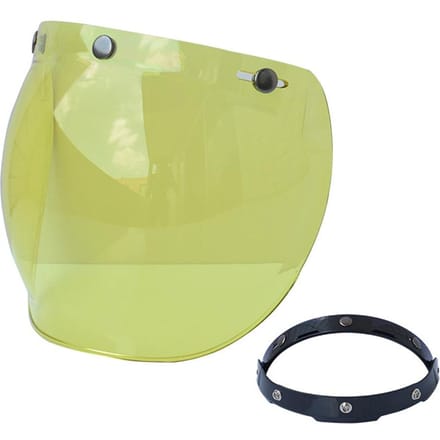Helm Bubble Vizier Motorhelm Windscherm Lens met Flip Bracket voor 3-Snap Open Face Helmen